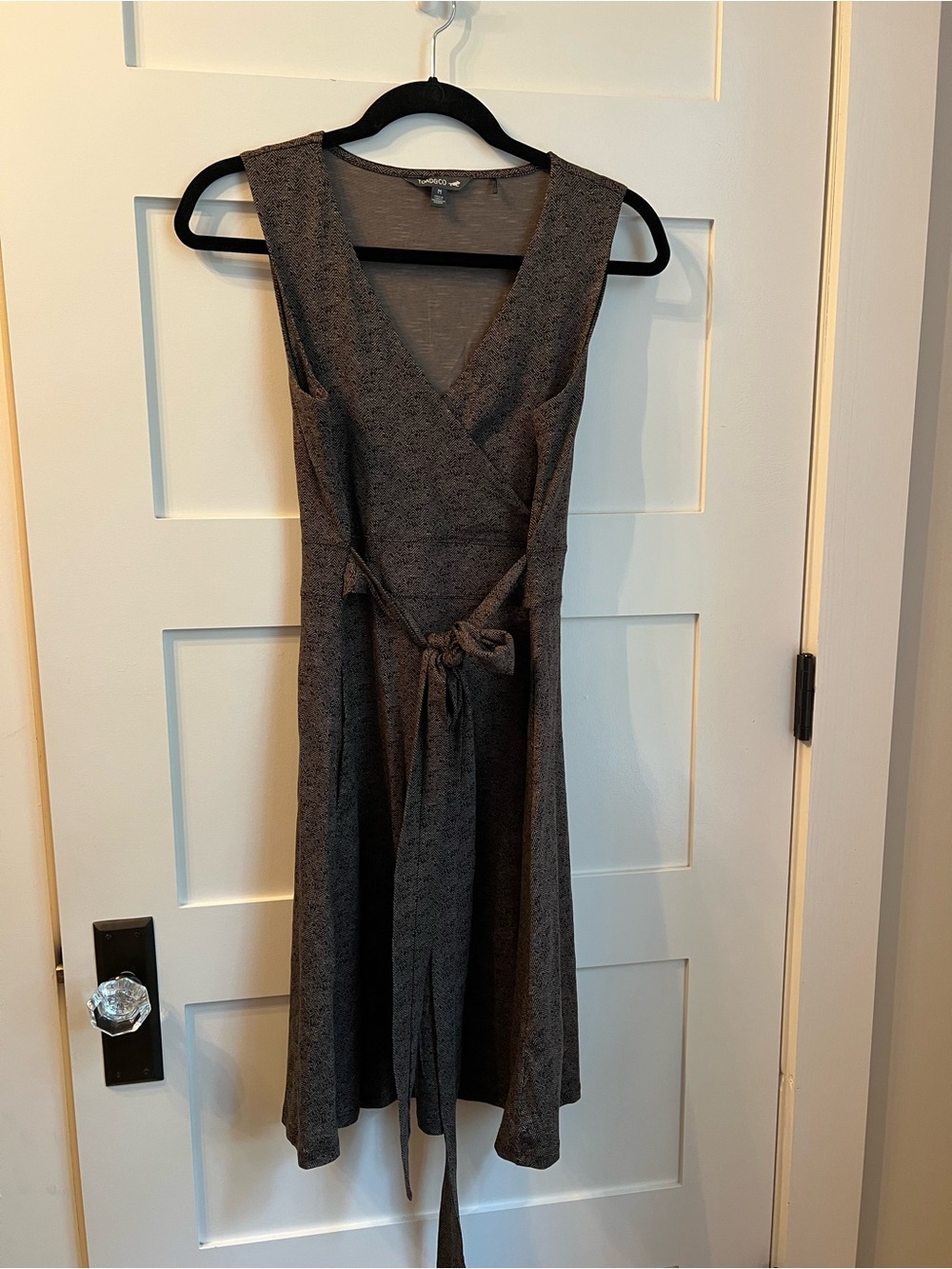 Toad&Co Cue Sleeveless Wrap Midi Dress NWOT Herringbone M